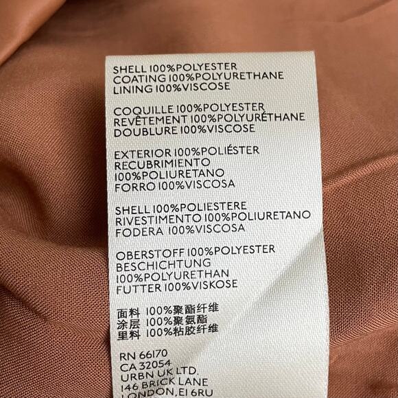 Free People Skirt 4 Brown Maya Mod Faux Leather Mini Light Sand Western Boho - Picture 11 of 13